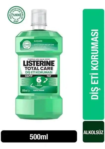 Listerine Hafif Tat Diş ve Diş Eti Koruma Gargarası 500 ml - Etkili Ağız Hijyeni İçin Güvenilir Seçenek