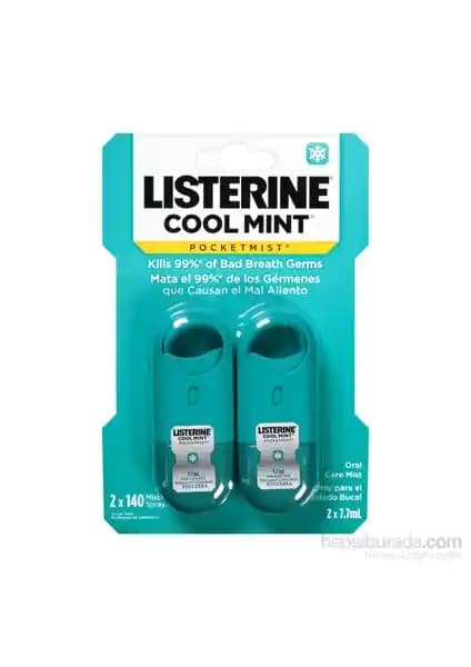 Listerine PocketMist Cool Mint Nane Aromalı Taşınabilir Ağız Spreyi 2'li Seti