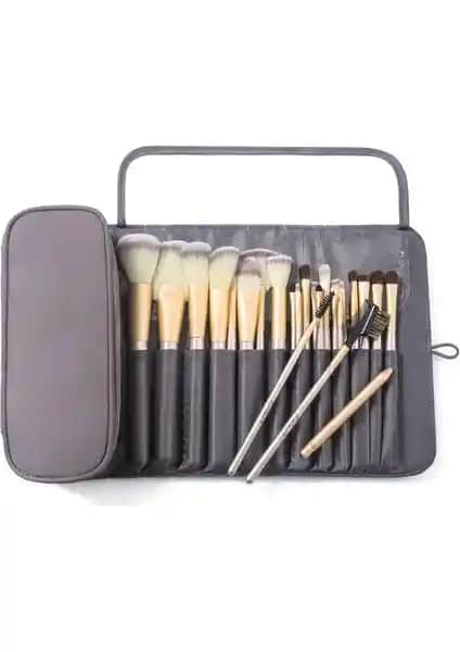 Love Home Çok Fonksiyonlu Katlama Profesyonel Makyaj Fırçası Çantası Gri Modern Tasarım ve Kullanışlılık
