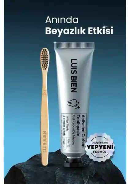 Luis Bien Aktif Karbon Diş Temizleme Macunu ve Bambu Diş Fırçası Seti ile Sağlıklı Gülümseme