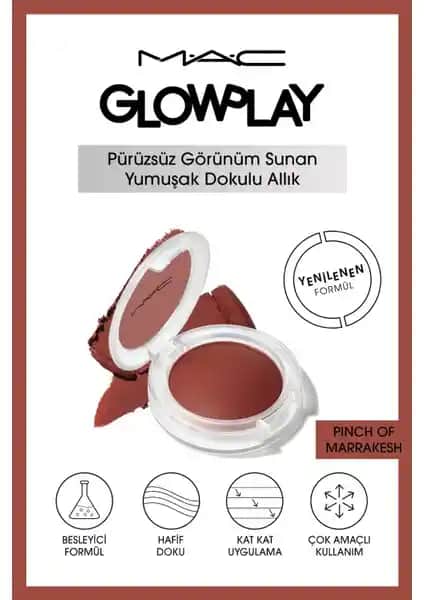 Mac Glow Play Allık Pınçh Of Marrakesh Doğal ve Parlak Görünüm İçin Uygun Makyaj Ürünü