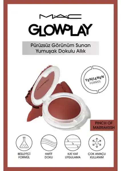 Mac Glow Play Allık Pınçh Of Marrakesh Doğal ve Parlak Görünüm İçin Uygun Makyaj Ürünü