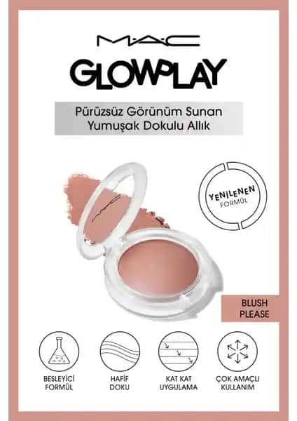 Mac Glow Play Blush - Hafif yapısı ve doğal görünüm sağlayan yenilenen formülü ile dikkat çeken allık