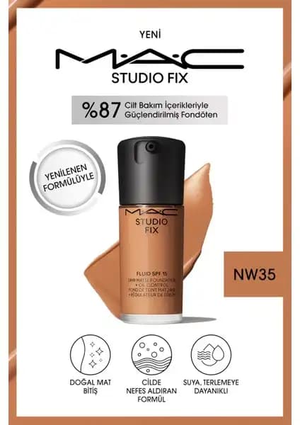MAC Studio Fix Fluid SPF 15 Mat Fondöten: Doğal ve Kalıcı Makyaj İçin İdeal Tercih