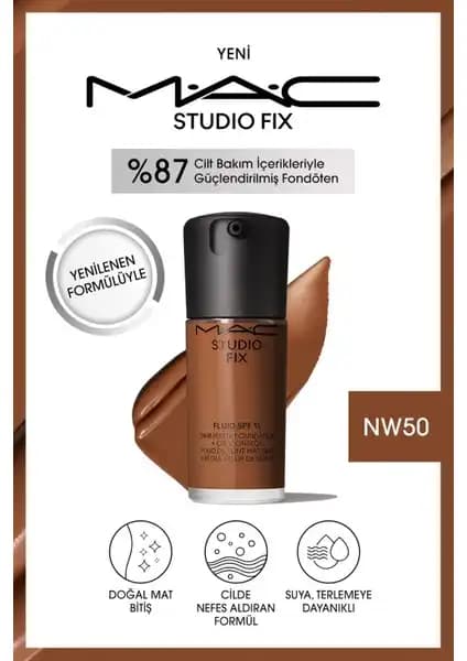 MAC Studio Fix Fluid SPF 15 Mat Fondöten: Doğal ve Kalıcı Makyaj İçin Uygun Seçenek