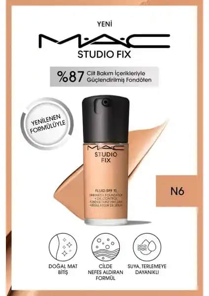 MAC Studio Fix Fluid SPF 15 Mat Fondöten: Doğal ve Kalıcı Makyaj İçin Uygun Ürün