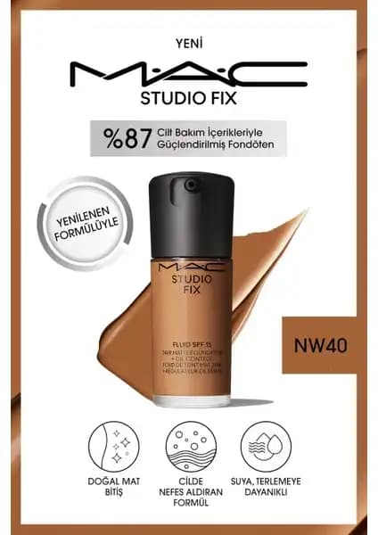 MAC Studio Fix Fluid SPF 15 Mat Fondöten: Doğal ve Uzun Süreli Makyaj İçin Tercih