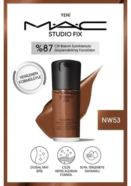 MAC Studio Fix Fluid SPF 15 Mat Fondöten: Doğal ve Uzun Süreli Makyaj İçin Uygun Çözüm