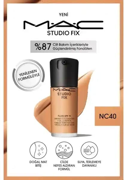 MAC Studio Fix Fluid SPF 15 Mat Fondöten ile doğal ve kalıcı makyajın anahtarı