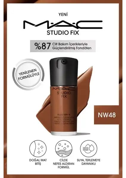 MAC Studio Fix Fluid SPF 15 Mat Fondöten: Yüksek Kalite, Doğal Görünüm ve Uzun Süre Dayanıklılık