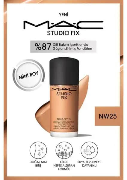 Mac Studio Fix Fluid SPF 15 Mini Mat Fondöten: Doğal ve Kalıcı Makyaj Deneyimi İçin Uygun