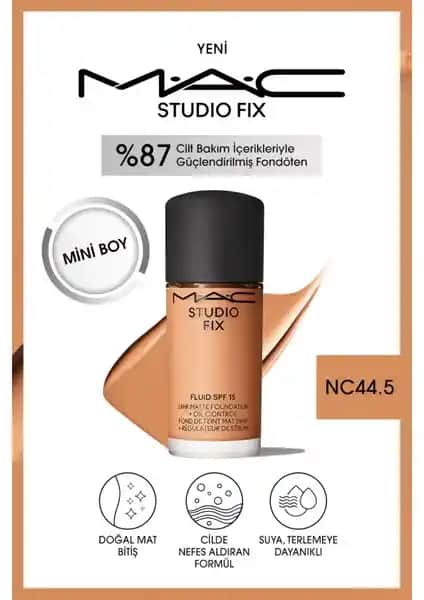Mac Studio Fix Fluid SPF 15 Mini Mat Fondöten: Günlük Kullanım İçin Doğal ve Kalıcı