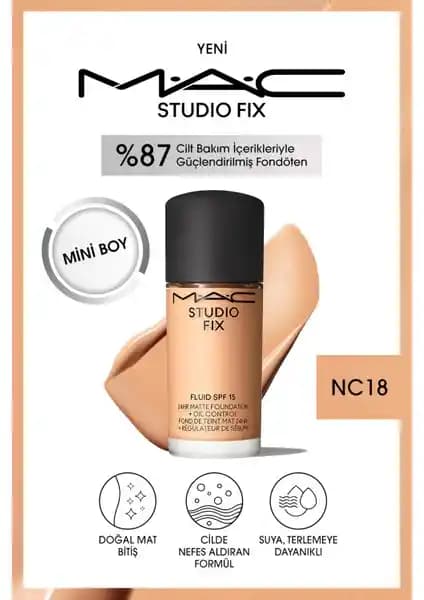 Mac Studio Fix Fluid SPF 15 Mini Mat Fondöten ile doğal ve mat makyaj deneyimi
