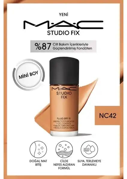 Mac Studio Fix Fluid SPF 15 Mini Mat Fondöten ile doğal ve yüksek kapatıcılıklı makyaj deneyimi