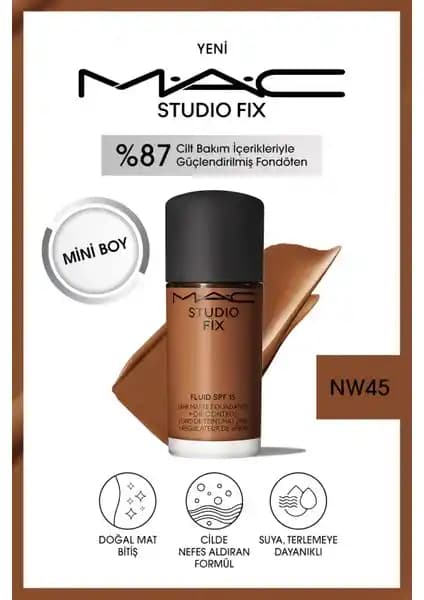 Mac Studio Fix Fluid SPF 15 Mini Mat Fondöten: Yüksek Kapatıcılık ve Doğal Mat Bitiş