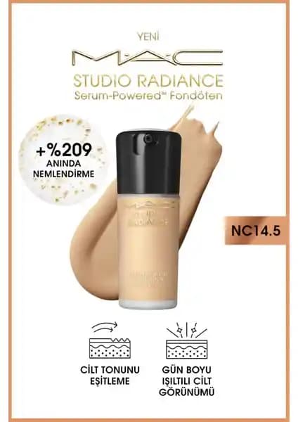 MAC Studio Radiance Serum-Powered Fondöten: Doğal Işıltı ve Cilt Bakımını Birleştiren Makyaj Ürünü