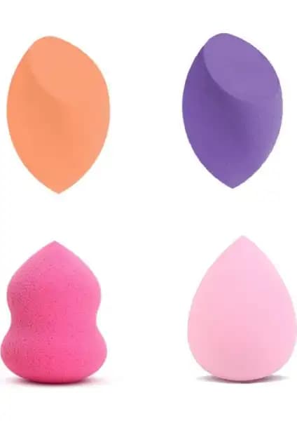 Makeuptime Makyaj Süngeri 4'lü Seti Profesyonel ve Günlük Kullanıma Uygun