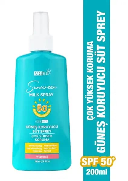 Mara Güneş Koruyucu Sprey SPF 50+ ile Yüksek Koruma ve Cilt Bakımı