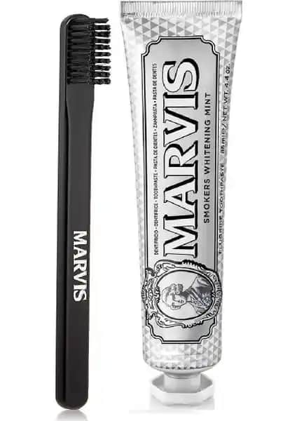 Marvis Ağız Bakım Ürünleri: Smokers Mint Diş Macunu ve Black Orta Sert Diş Fırçası Özellikleri