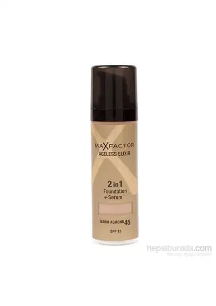Max Factor Ageless Elixir 2'si 1 Arada Fondöten ve Serum: Doğal ve Hafif Günlük Makyaj İçin Uygun