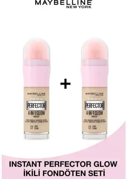 Maybelline New York 2'li Instant Perfector Glow Fondöten Seti: Doğal ve Parlak Cilt İçin Uygun