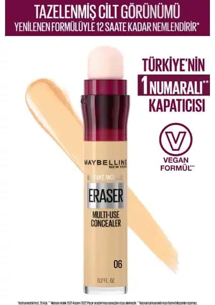 Maybelline New York Instant Anti Age Kapatıcı 06 Neutralizer Cilt Kusurlarını Gizleyen Profesyonel Makyaj Ürünü