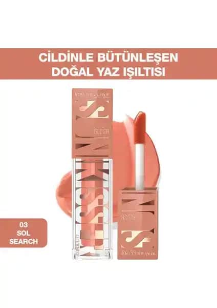 Maybelline New York Sunkisser Likit Allık 03 Sol ile Doğal ve Kalıcı Yaz Makyajı İçin Uygun