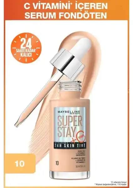 Maybelline New York Super Stay Skin Tint 10: Doğal ve Sağlıklı Cilt İçin Hafif Fondöten