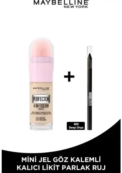 Maybelline Super Instant Perfector Glow 4 Etki Çok Fonksiyonlu Fondöten ve Mini Tattoo Liner Hediyeli