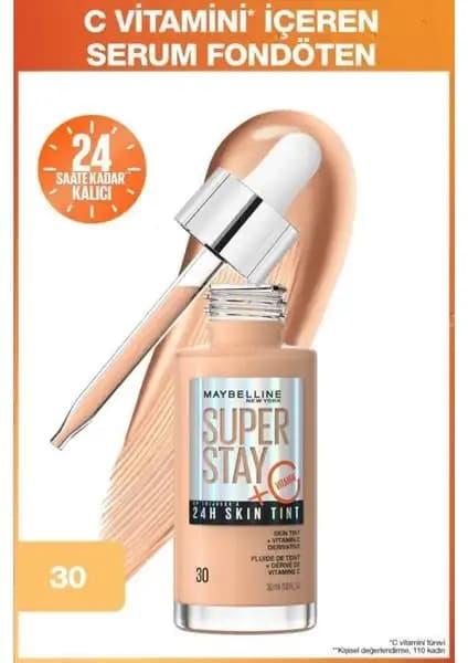 Maybelline Super Stay Skin Tint Fondöten ile Doğal ve Parlak Cilt Sağlayan Günlük Kullanım Ürünü