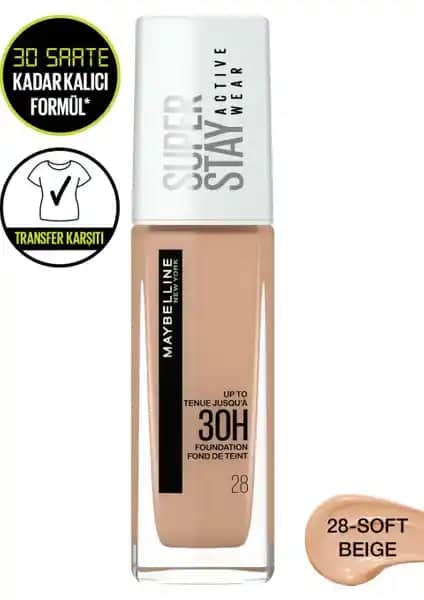Maybelline Superstay Active Wear Fondöten: Uzun Süre Kalıcı ve Doğal Görünüm Sağlayan Ürün