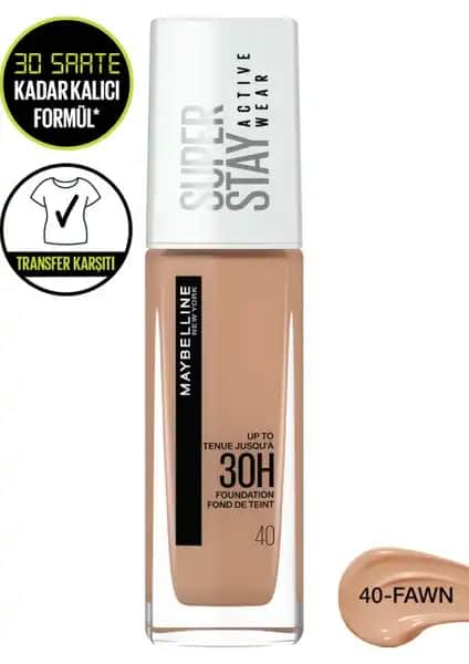 Maybelline Superstay Active Wear Fondöten: Uzun Süre Kalıcı ve Suya Dayanıklı Makyaj Ürünü