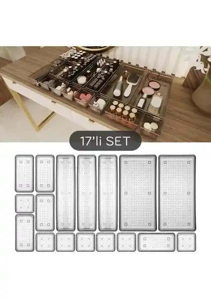 Meleni Home 17 Parça Çekmece İçi Düzenleyici ile Ev ve Ofis Organizasyonunu Kolaylaştırın