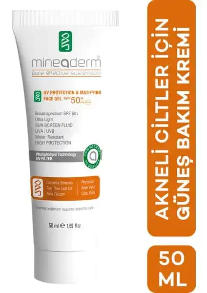 Mineaderm UV Koruma ve Matlaştırıcı Yüz Jeli SPF50+ ile cildinizi güneşin zararlı etkilerinden koruyun