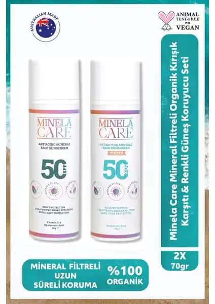 Minela Care Mineral Filtreli Organik Kırışık Karşıtı ve Renkli Güneş Koruyucu Seti Özellikleri ve Faydaları