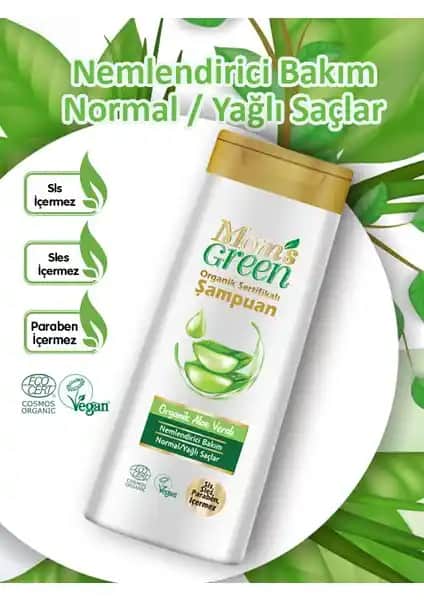 Mom's Green Organik Aloe Vera Şampuanı: Doğal ve Vegan Saç Bakımı İçin Güçlü Seçenek