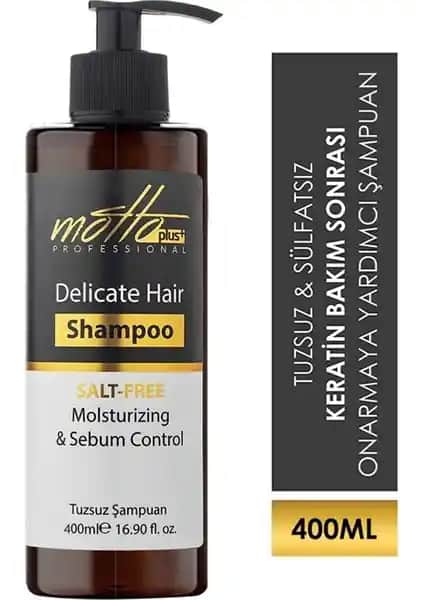 Motto Plus Profesyonel Tuzsuz Şampuan Boyalı ve İşlem Görmüş Saçlar İçin Onarıcı ve Nemlendirici