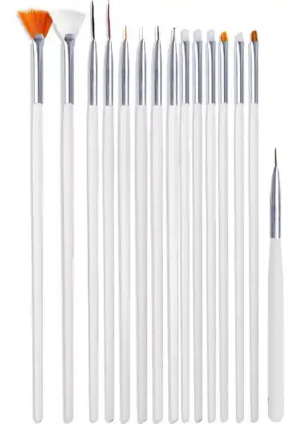 MUJGAN 15'li Profesyonel Nail Art Süsleme Fırçası ile Yaratıcı Tırnak Tasarımları Yapın