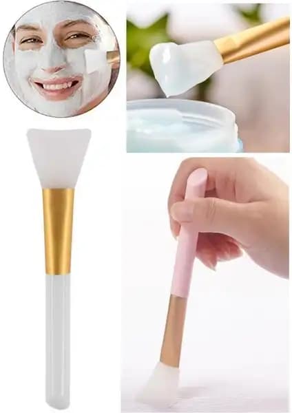 MUJGAN Beyaz Silikon Maske Sürme Fırçası ile Pratik ve Hijyenik Cilt Bakımı