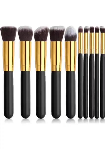 MUJGAN MT Makyaj Fırça Seti 10'lu profesyonel ve ev kullanımı için ideal seçenek