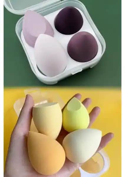 MÜKEMMEL MAKYAJ DENEYİMİ İÇİN MUJGAN 4'LÜ STANDLI MAKYAJ SÜNGERİ SETİ SARİ Renk