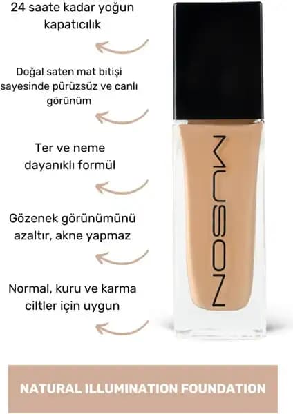 Muson Natural Illumination Foundation: Doğal Görünüm ve Yüksek Performanslı Fondöten