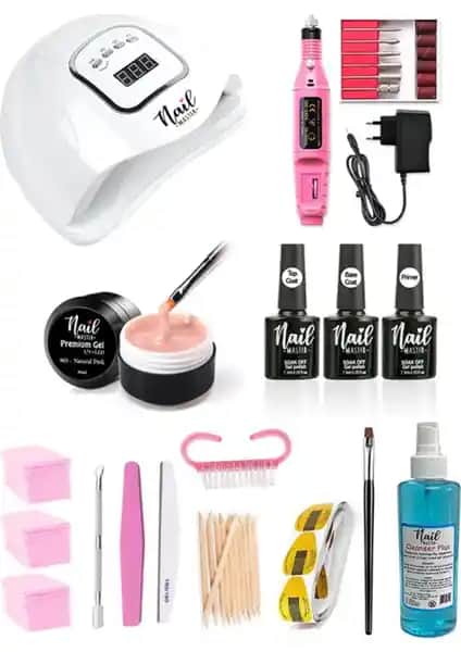 Nail Master Protez Tırnak Seti 150W UV Lamba ile Ev ve Profesyonel Kullanım İçin