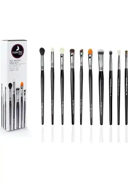 Nascita Nascıta 10 Lu Göz Makyaj Fırça Seti Profesyonel ve Günlük Kullanım İçin Uygun