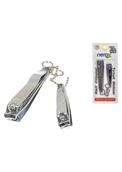 Nerox İkili Metalik Renk Tırnak Makası Seti Günlük Bakım ve Şıklık İçin Uygun