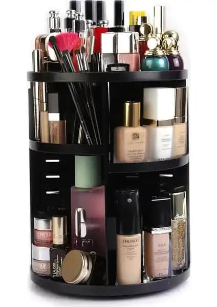 Nesto Home 360 Derece Dönebilen Makyaj Organizeri Şık ve Pratik Depolama Çözümü