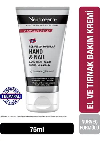 Neutrogena El ve Tırnak Bakım Kremi ile Günlük Nemlendirme ve Güçlendirme