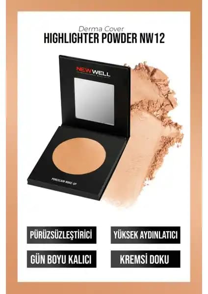 New Well Açık Bronse Highlighter Pudra ile Doğal Parlaklık ve Yüz Vurgusu Sağlama
