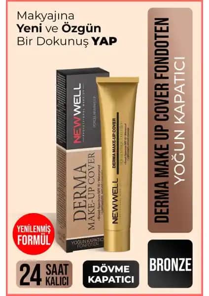 New Well Derma Makeup Cover Yoğun Kapatıcı Fondöten 02 Bronze - Profesyonel ve Günlük Kullanım İçin