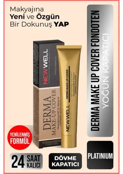 New Well Derma Makeup Cover Yoğun Kapatıcı Fondöten 05 Platinum Cilt Kusurlarını Gizler